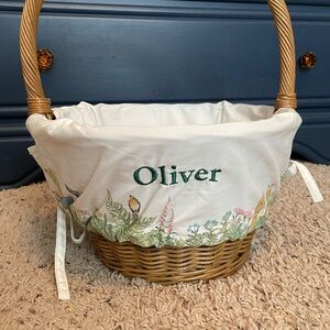 Pottery Barn | Peter Rabbit Easter Basket Liner “Oliver” Embroidered